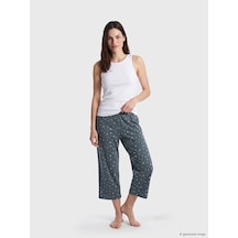 Lcw Dream Gri Yıldız Baskılı Kadın Kapri Pijama Altı