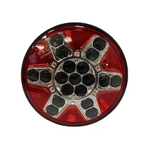 Farplas 24v Arka Sis Lambası Ledli Yuvarlak Güleryüz Cobra-mıtsubıshı-otokar-temsa 122 Mm