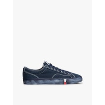Tommy Hilfiger Archıve Vulc. Y2k Washed Canvas Erkek Mavi Sneakers - Em0em01720