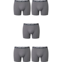 5 Li Paket Erkek Büyük Beden Rahat Kalıp Redzone Likralı Bambu Boxer Gri
