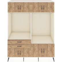 Kronos Gardrop 7 Raflı 2 Çekmeceli 2 Askılı 176x59x221 Aytaşı-çam Çam