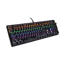 Gk100f Mekanik Gaming Klavye Rgb Işıklı Kablolu Şık Zafir Modern Tasarım Türkçe Q