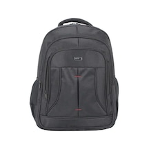Case Club Büyük Boy 17 İnç Laptop Bölmeli Sırt Çantası Darbe Emici Koruma Su Geçirmez Kumaş Siyah