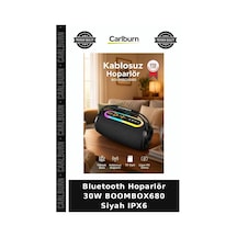 Özel Üretim Bluetooth Hoparlör 30w Boombox680 Siyah Ipx6 Mini Kolon Kamp Aleti Hobi Ürünü