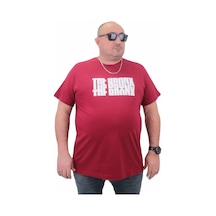 Moc Grande Mocgrande Erkek Büyük Beden Sıfır Yaka Tişört The Bronx 23174 Bordo