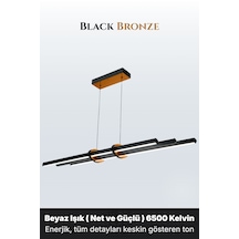 Cosmo Bronz Lineer Led Sarkıt Avize Kumandalı Dim Edilebilir Yukarı & Aşağı Işık Beyaz Işık