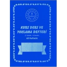 Kurs Ders Ve Yoklama Defteri 40 Haftalık 5 Adet Pp Kapak Lacivert