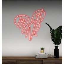 Trust No One Yazılı Neon Tabela Kırmızı