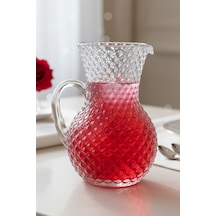 Grandora 2 Litre Şık Dekorlu Cam Sürahi Buzlu Desen, Premium Kalite