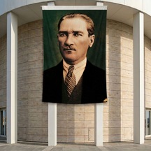 Sivil Başkumandan Gazi Mustafa Kemal Atatürk Poster Bayrak Premium Raşel Kumaş Ata6 2x3m Diğer