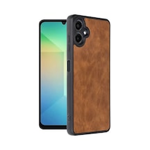 Newface Samsung Uyumlu  Galaxy A06 Kılıf Aras Deri Kapak - Taba