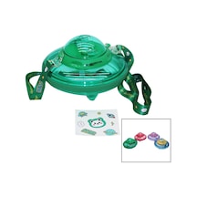 Matara Ufo Modeli Renkli Mika Kristal Suluk Matara Pipetli Taşıma Askılı 550ml Renkli