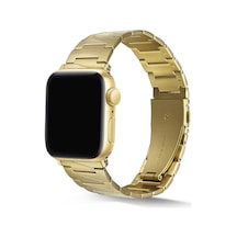 Watch Ultra 49mm Kordon Uyumlu Krd-48 Metal Strap Kayış Clo- Gold