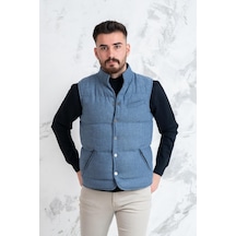 Sir Slimfit Çıtçıtlı Şişme Erkek Yelek