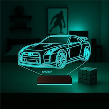 Luvivia Spor Araba Honda Gtr Otomobil Kişiye Özel 3d Lamba - Masa Gece Lambası Şeffaf