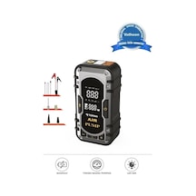8000 Mah Taşnabilir Dijital Ekranlı Araç Akü Takviyeli,powerbank,ışıklı Oto Hava Kompresörü Sarı