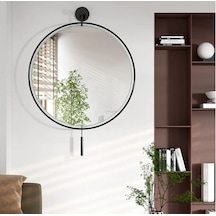 MetaQuartz Aksesuar Ortaboy -massive Ayna Siyah, Modern Dekoratif Metal Ayna Siyah