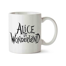 Alice In Wonderland Porselen Kupa Bardak Beyaz