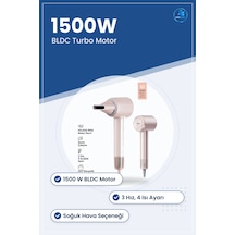 Saç Kurutma Makinesi 1500w Bldc Turbo Motor 3 Hız 4 Isı Ayarlı Fö
