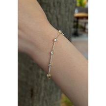 Gümüş Taşlı Pan Altın Kaplama Bileklik İs12e661 Diğer