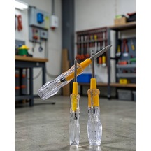 Çift Taraflı Elektrik Kontrol Kalemi Şeffaf Tornavida Uczjf508kalemi1