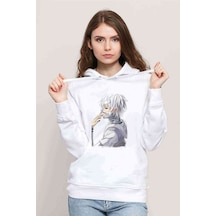 Anime Tokyo Ghoul Anteiku Baskılı Beyaz Kadın Kapşonlu Sweatshir (534764206)