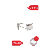 Etiketli Tel Pano Kancası 25 Cm Galvaniz Mağaza Raf Askı Kancası 400 Adet