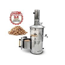 İfyıl Pelet Yakıtlı Dumansız Paslanmaz Çelik Semaver 4 Litre