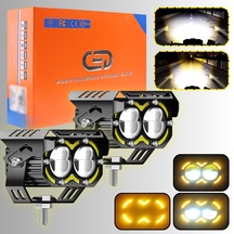 Led Drl Motosiklet Sis Farı Çakarlı Off Road 4 Mod Delici 12v-24v