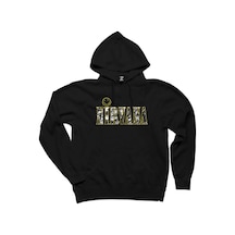 Nirvana Logo ve Yazı Siyah Kapşonlu Sweatshirt Hoodie Siyah