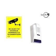Lorex Caydırıcı Set (Siren + Pvc Uyarı Levhası)