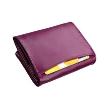 2031 Antimanyetik Rfıd Çok Fonksiyonlu Kadın Kilit Toka Kart Yuvaları İle Büyük Kapasiteli El Cüzdanı Mor Mor