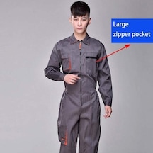 Novahub Bej Çalışma Üniformaları İş Tulumları Erkek Kadın Koruyucu Tulum Tamirci Askısı Tulumlar - 3xl