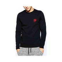 Oled Baskılı Siyah Erkek Sweatshirt