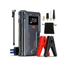 12v Akü Takviye Cihazı 1000a Lastik Şişirme Hava Kompresörü Powerbank Led Işık-çakarlı