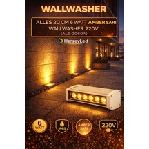 Alles 20 Cm 6 Watt Amber Sarı Wallwasher 220v Amber