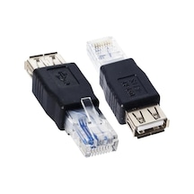 Rj 45 Erkek Usb A Dişi Ethernet Çevirici Jack