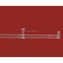Şeffaf Oval Dolap Gardırop Askı Borusu Seti 30 Cm