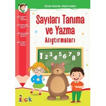 Sayıları Tanıma ve Yazma Alıştırmaları - Okula Hazırlık Alıştırmaları- Bıcırık Yayınları
