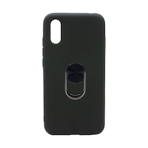 Nettech Huawei Y7 2019 Uyumlu Leather Ring Nano Arka Koruma Kılıf