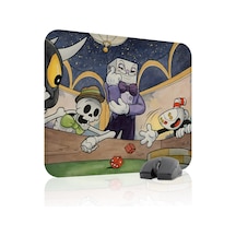 Cuphead Kaymaz Dikişli Kauçuk Oyuncu Mousepad V3 - 48x40 Xl Gaming Mouse Pad Fare Altlığı