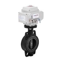 Unox Ø200 24v Dc Elektrik Aktüatörlü U-pvc Kelebek Vana Su İçin