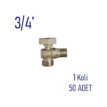 3/4' Mini Çamaşır Makina Musluğu, 50 Adet Çok Renkli