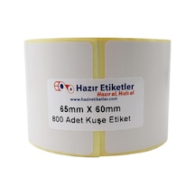 Al Hızlı Al Kuşe Etiket 65mm X 60mm Ruloda 800 Adet 40mm Çapında Baskısız Barkod Yazıcı Etiketi Diğer