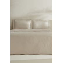 Karaca Home Jemma 120 Tel %100 Pamuk Saten Çift Kişilik Nevresim Takımı Bej Bej