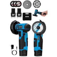 Steiner 12v 2 Ah Çift Akülü Mini Avuç İçi Spirali Ve Şarjlı Avuç Taşlama Makinesi Mavi