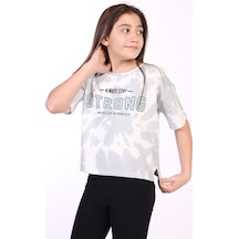Toontoy Kids Toontoy Kız Çocuk Strong Baskılı Batikli Tişört Kahverengi