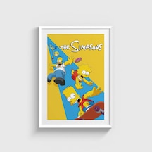 The Simpsons Dizi Posteri Tablo Çerçeveli Poster Duvar Dekorasyonu Beyaz Çerçeveli Tablo Beyaz Çerçeveli Tablo Dn11d524beyaz