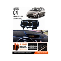 Cıtroen C4 Grand Picasso 2007-2013 Uyumlu Torpido Örtüsü, Torpido Kılıfı - Siyah Mavi