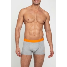 U.S. Polo Assn. Erkek Gri Melanj Tekli Boxer 80603